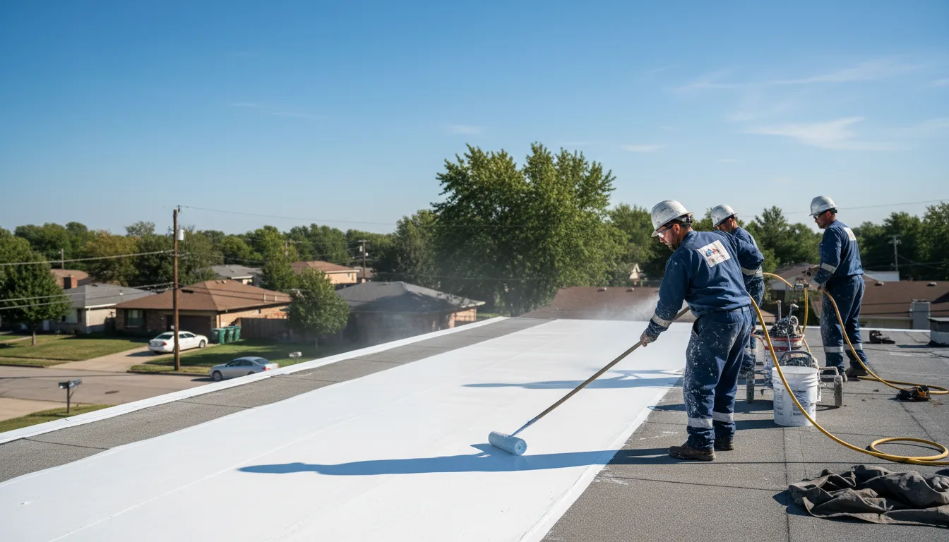Commercial roof coating in Linn, KS near me